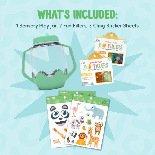 Glo Pals Zestaw Sensoryczny DIY Sensory Jar Zoo 3+ + naklejki gratis