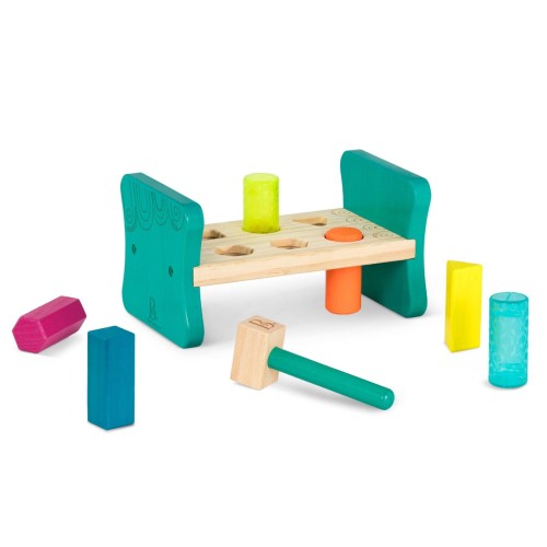Btoys, Drewniana wbijanka - ławka z młotkiem