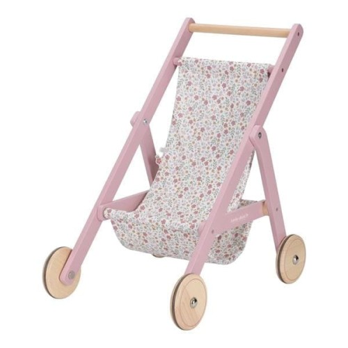 Little Dutch – Drewniany wózek dla lalek FSC – stylowy wózeczek dla dzieci 3+