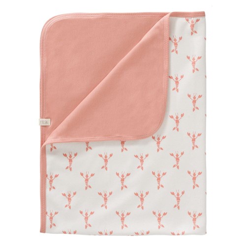 Fresk Kocyk Bawełna Organiczna 80x100 cm Homar Coral