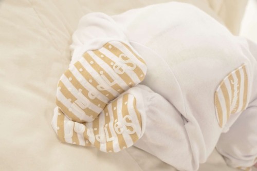 Pajacyk niemowlęcy Light Grey Fleck 3-6 m | Bawełna
