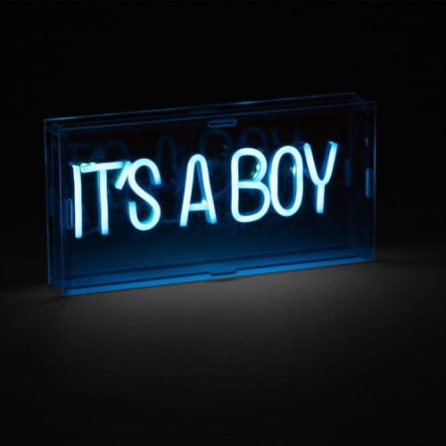 Childhome Lampka Neon "It's A Boy" - Dekoracja Pokoju Dziecięcego