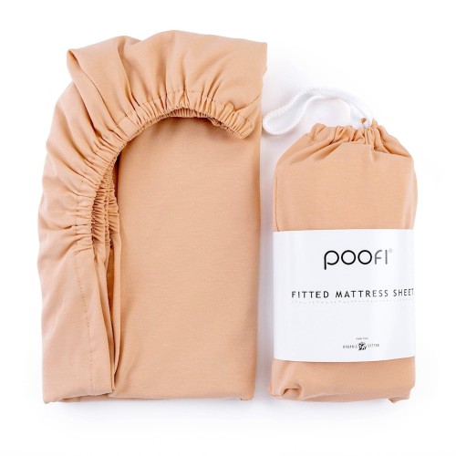 Poofi Prześcieradło Organic&Color Morelowe 60×120 cm