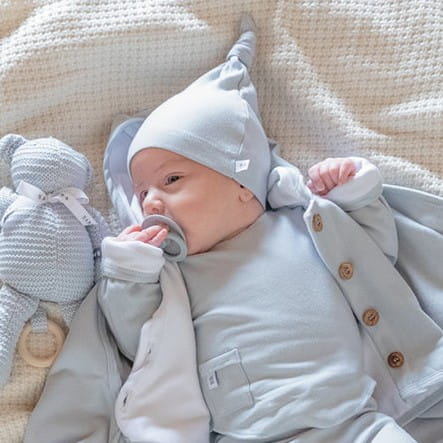 Bamboom Czapeczka Elf Niebieska Bambusowa 0m+