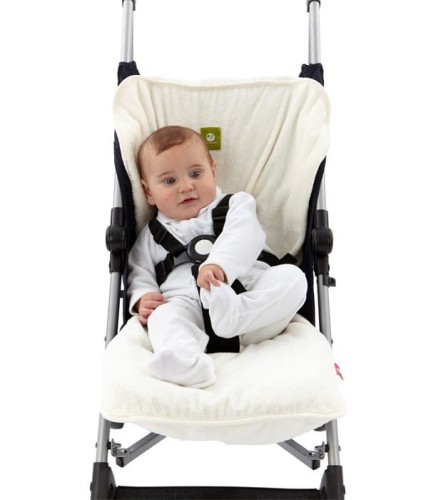 Pokrowiec bawełniany frotte na wózek NATI NATURALI kremowy