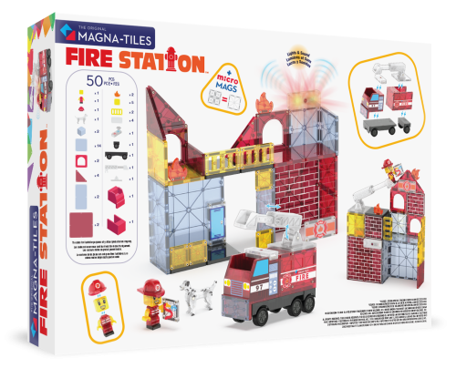 Magna-Tiles Klocki Magnetyczne Stacja Strażacka 50el 3+