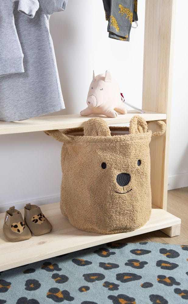 Childhome, Pluszowy pojemnik na zabawki 30 x 30 x 30 cm Teddy Bear
