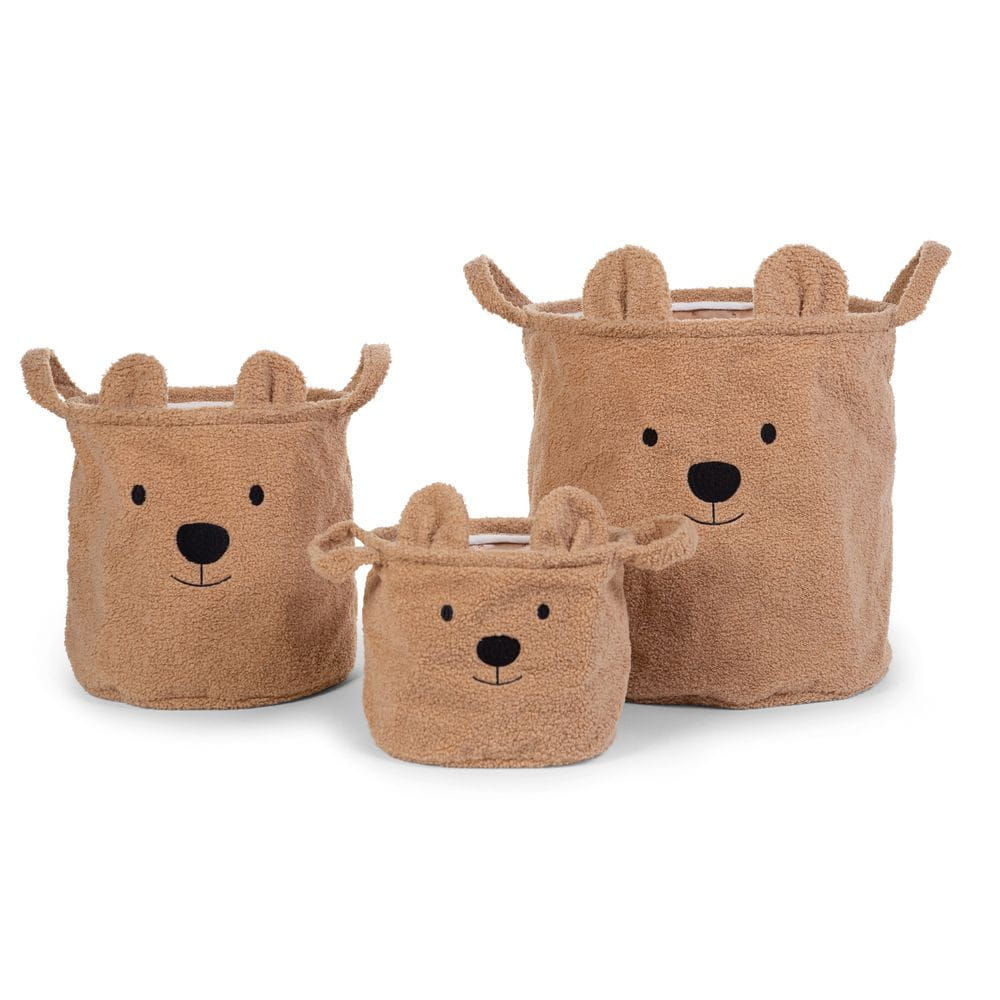 Childhome, Pluszowy pojemnik na zabawki 30 x 30 x 30 cm Teddy Bear