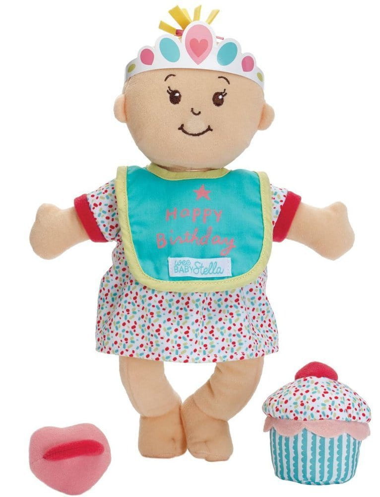Wee Baby Stella pachnąca lalka pluszowa zestaw urodzinowy Manhattan Toy