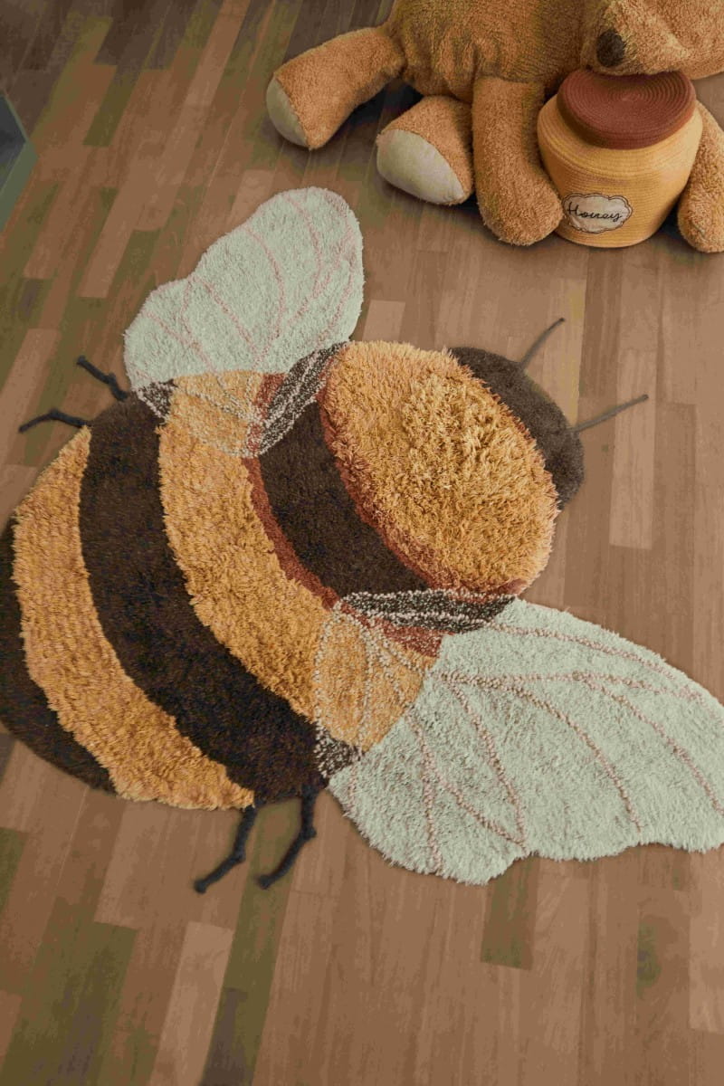 Lorena Canals Dywan bawełniany Pszczoła Bee Planet Bee 115×150