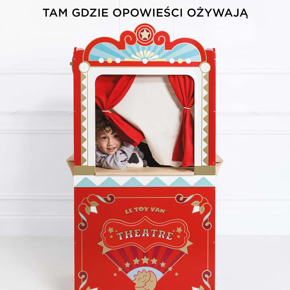 Drewniany teatr lalek Showtime – zabawka do odgrywania ról | Le Toy Van