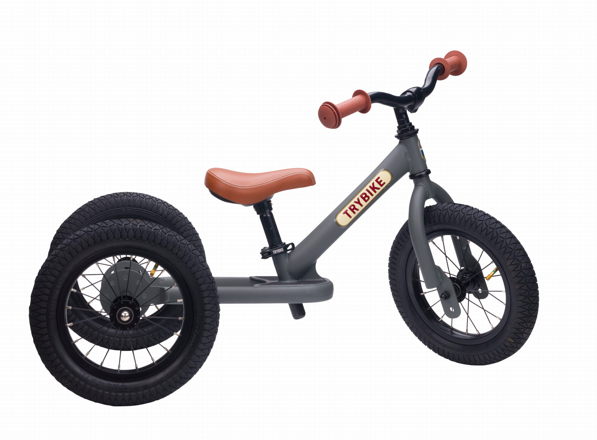Trybike Pierwszy rowerek trójkołowy dziecięcy biegowy 2w1 szary matowy 