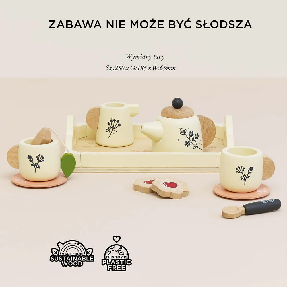 Le Toy Van Drewniany Zestaw do Herbaty i Kuchni 3+ | Fabryka Wafelków