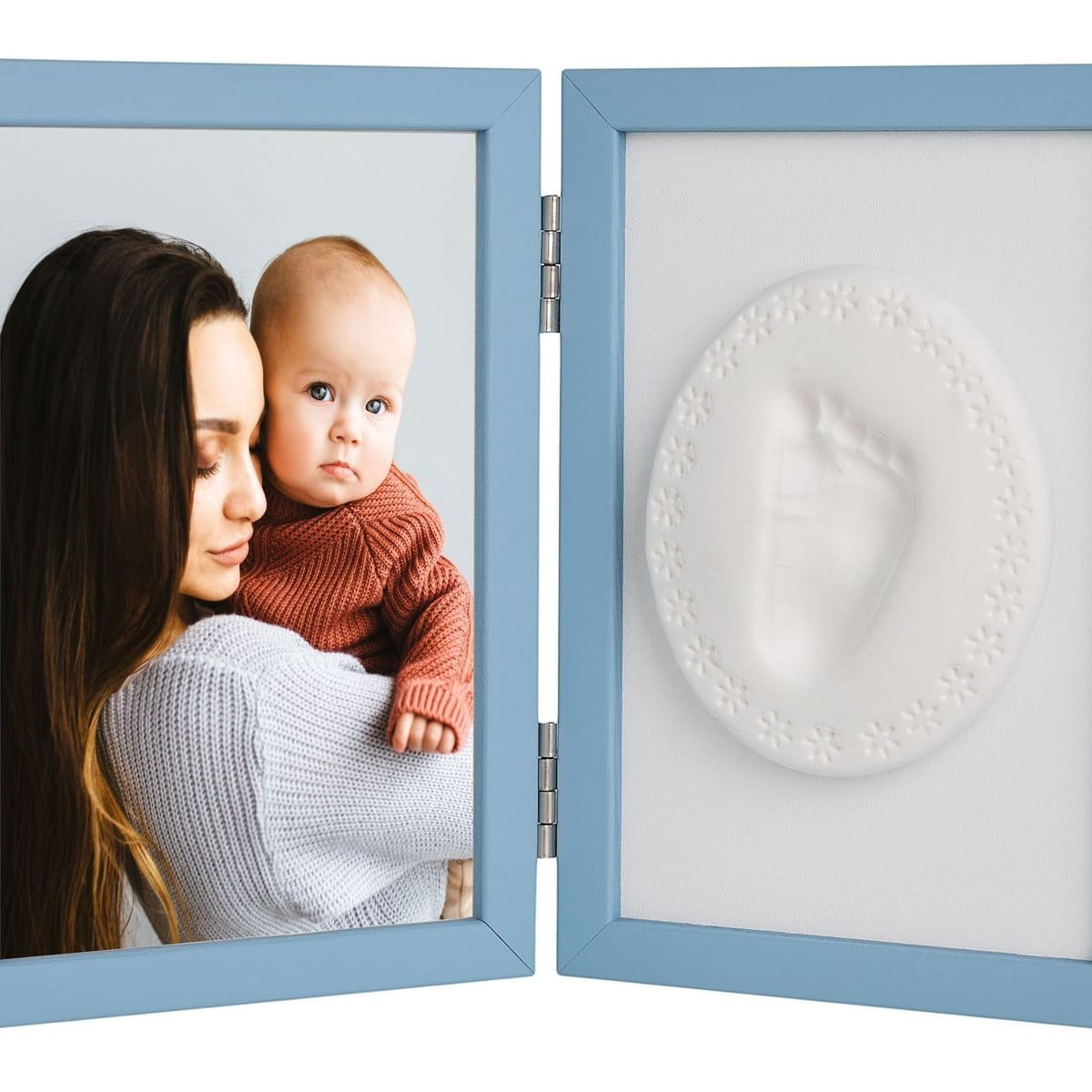 Odcisk Bobasa Ramka Podwójna z Glinką Niebieska