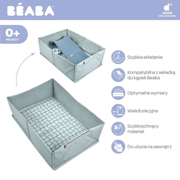 Beaba Składana Wanienka Cameleo Pop Up Bath Zielono-Niebieska 0+