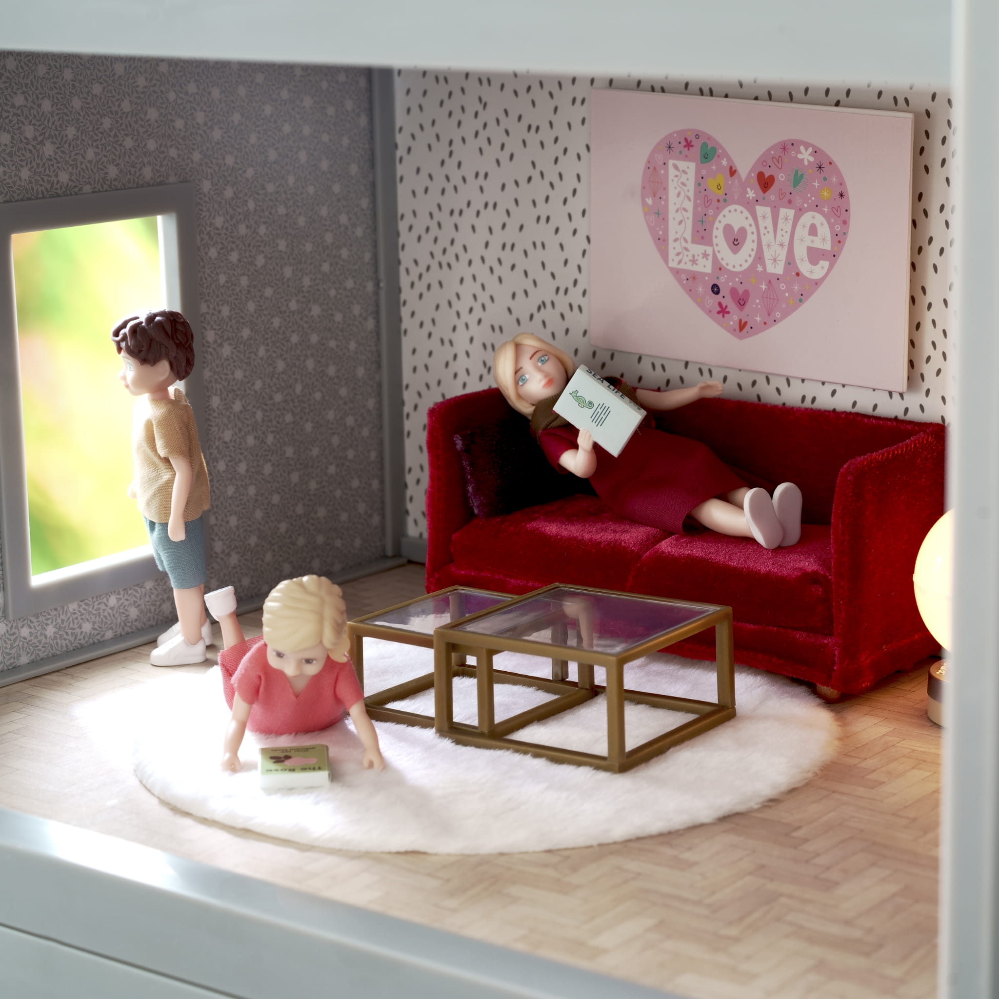 Zestaw mebli do salonu do domku dla lalek | Lundby