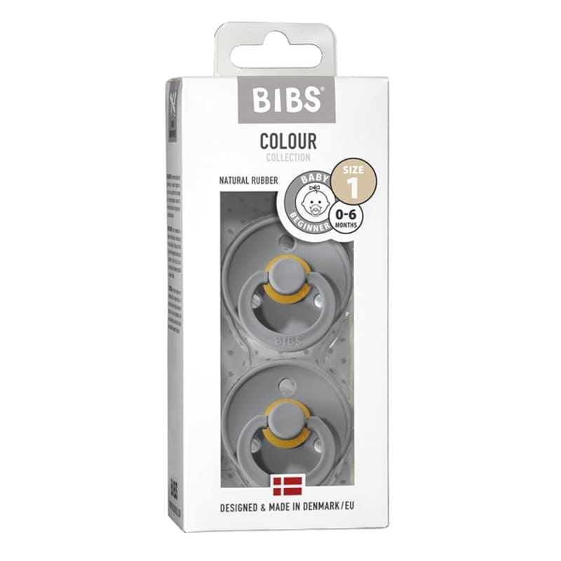Smoczek BIBS Duo Colour S Grey  0+ 