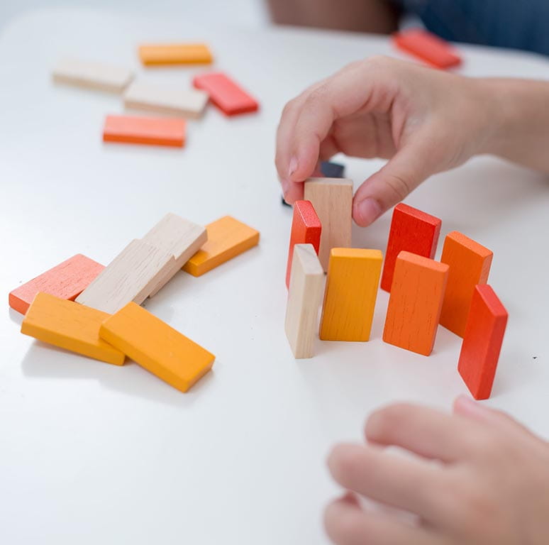 Plan Toys Mini Domino Wyścig Klocków 22el 3+