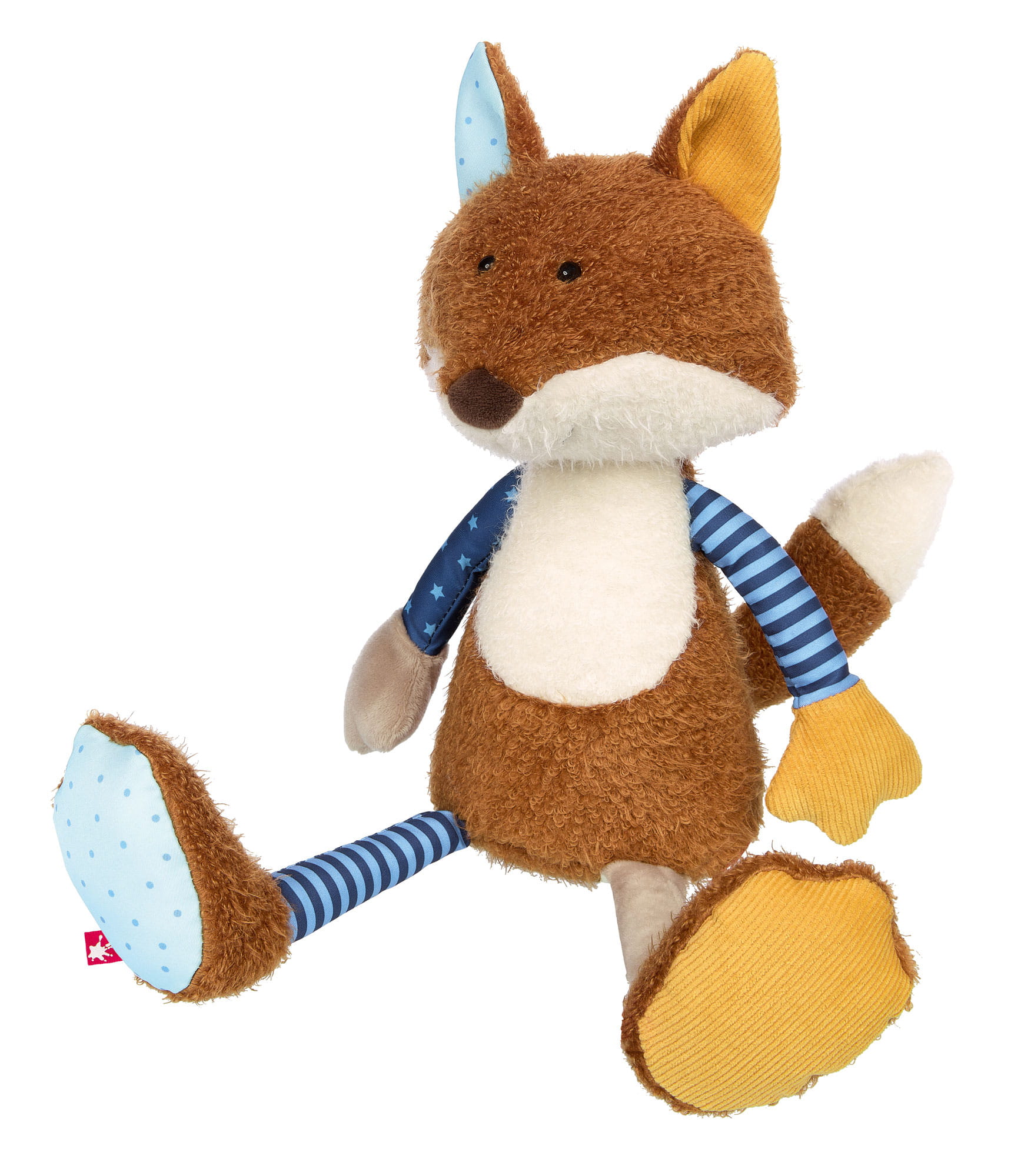 Pierwsza przytulanka Lis – pluszowa, patchworkowa maskotka 39 cm | sigikid