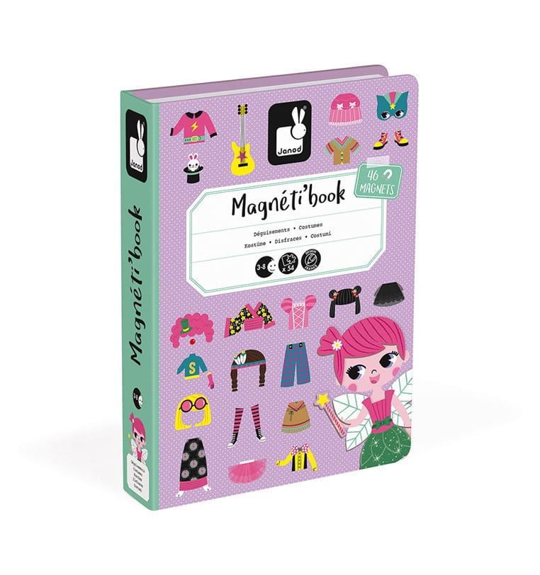 Janod Magnetyczna Układanka Kostiumy Dziewczynka 3+ Magnetibook