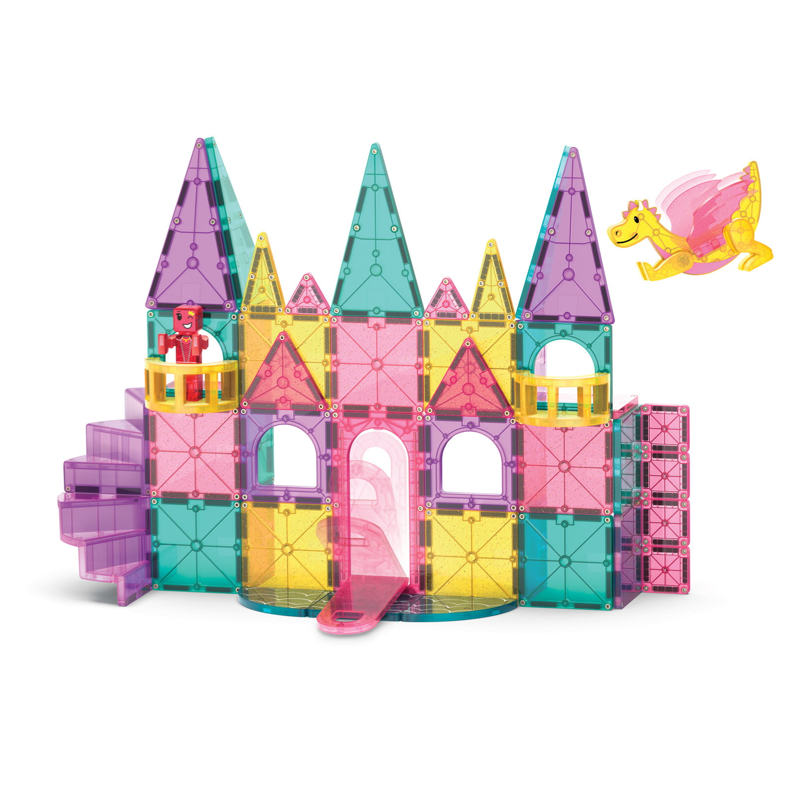 Magna-Tiles Klocki Magnetyczne z Mostem i Smokiem 48el 3+