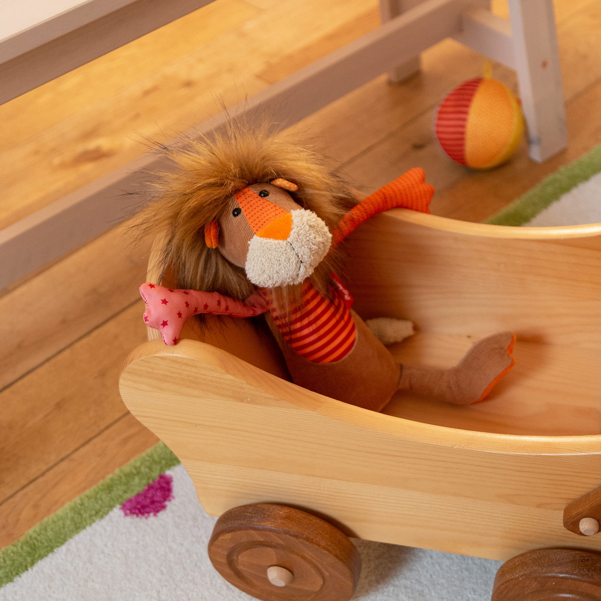 Pierwsza przytulanka Lew – patchworkowa maskotka 32 cm | sigikid