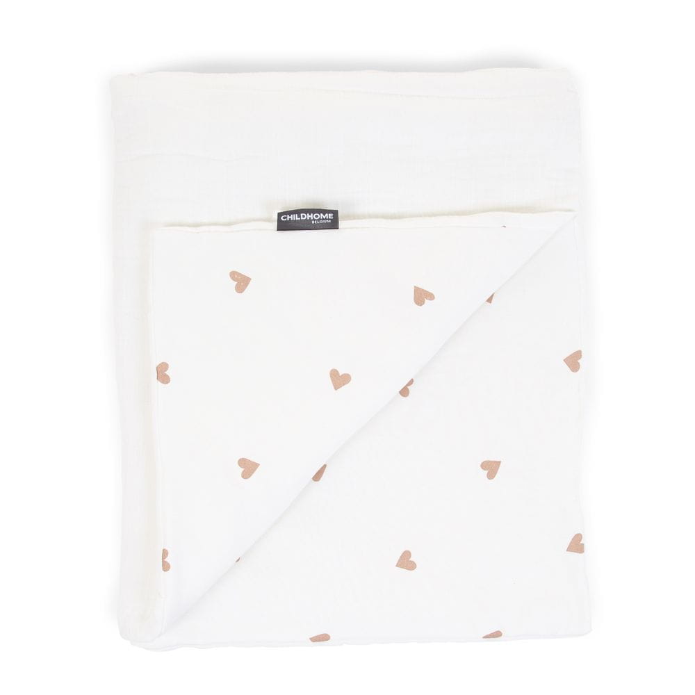 Childhome Kocyk Jersey Hearts 80x100cm dla niemowląt