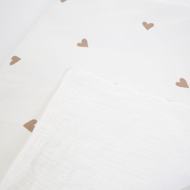 Childhome Kocyk Jersey Hearts 80x100cm dla niemowląt