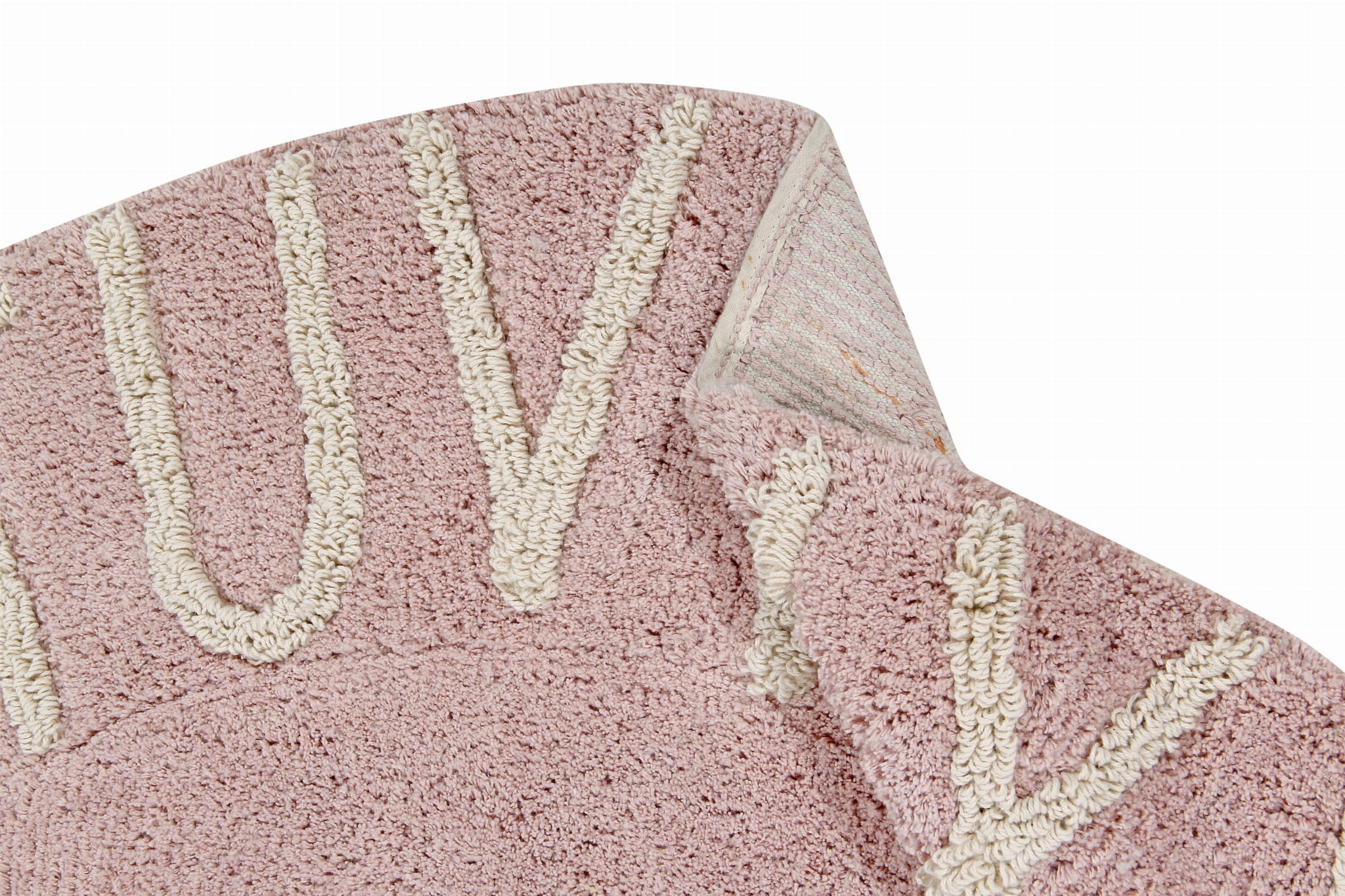 Lorena Canals Dywan Bawełniany Round ABC Vintage Nude Natural Ø150 cm