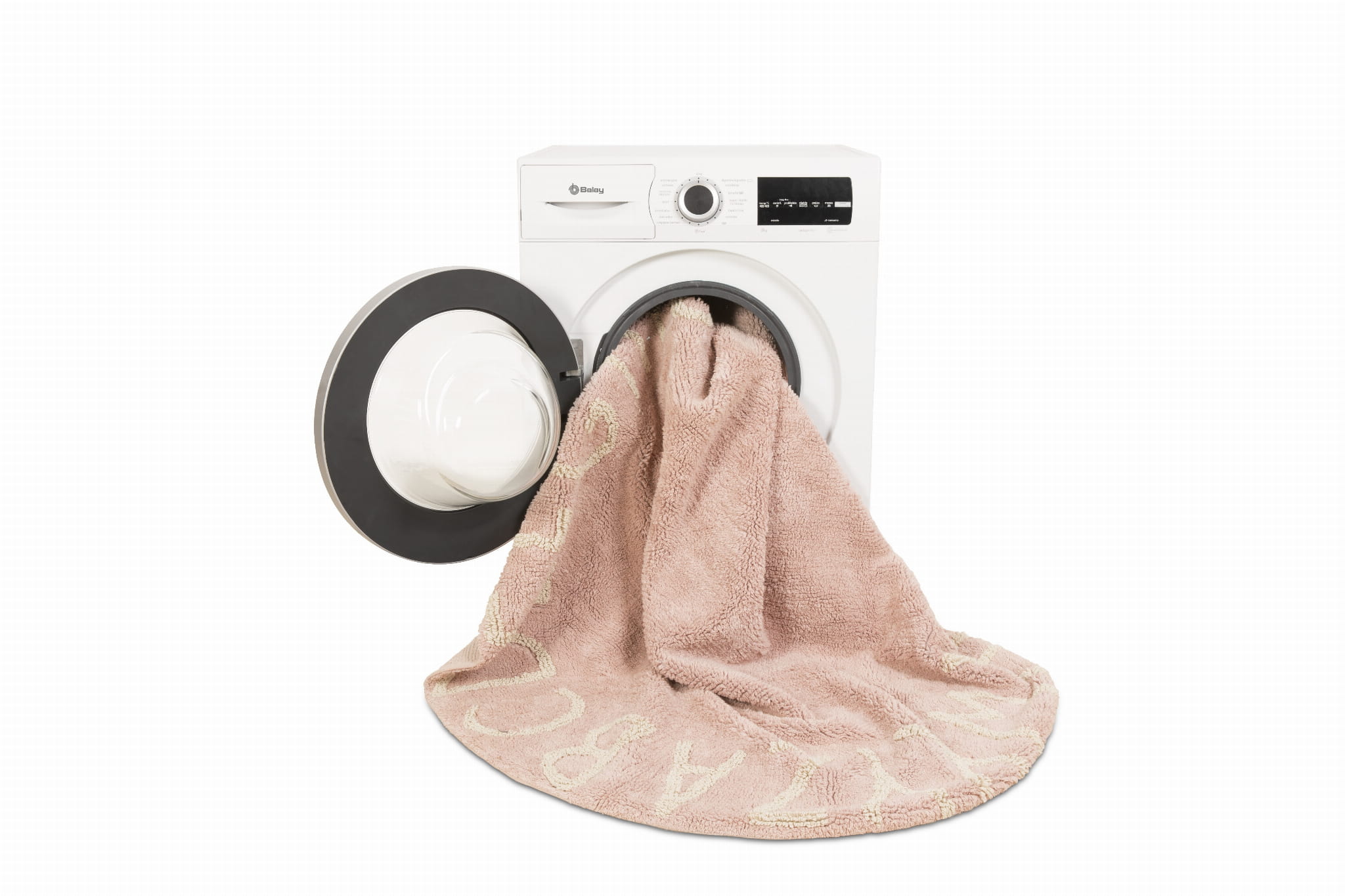 Lorena Canals Dywan Bawełniany Round ABC Vintage Nude Natural Ø150 cm