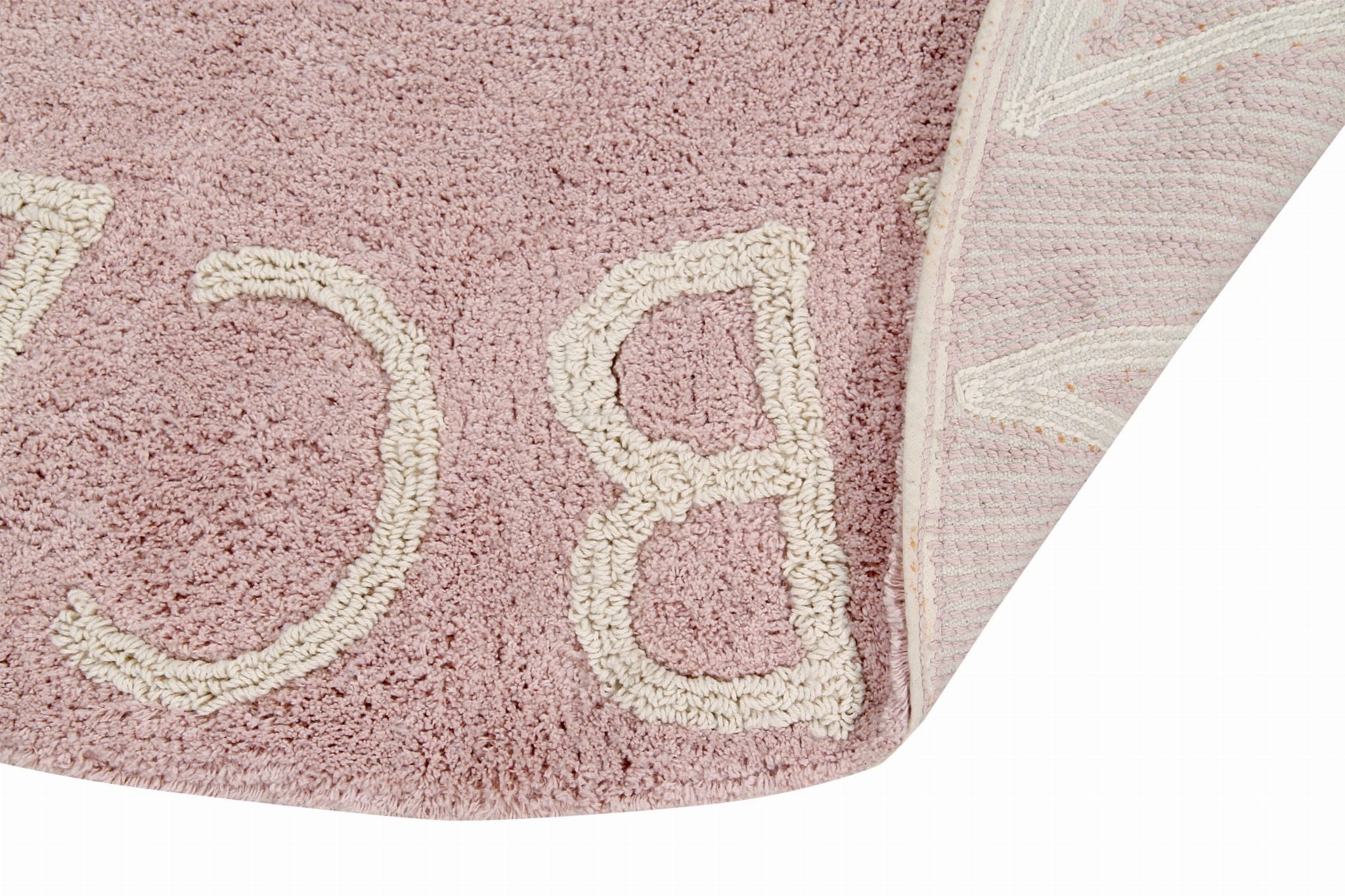 Lorena Canals Dywan Bawełniany Round ABC Vintage Nude Natural Ø150 cm