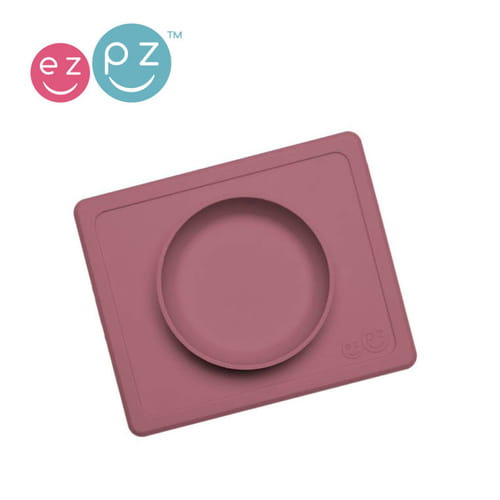 EZPZ Mini Bowl Miska z Podkładką Silikonowa Niemowląt Mauve