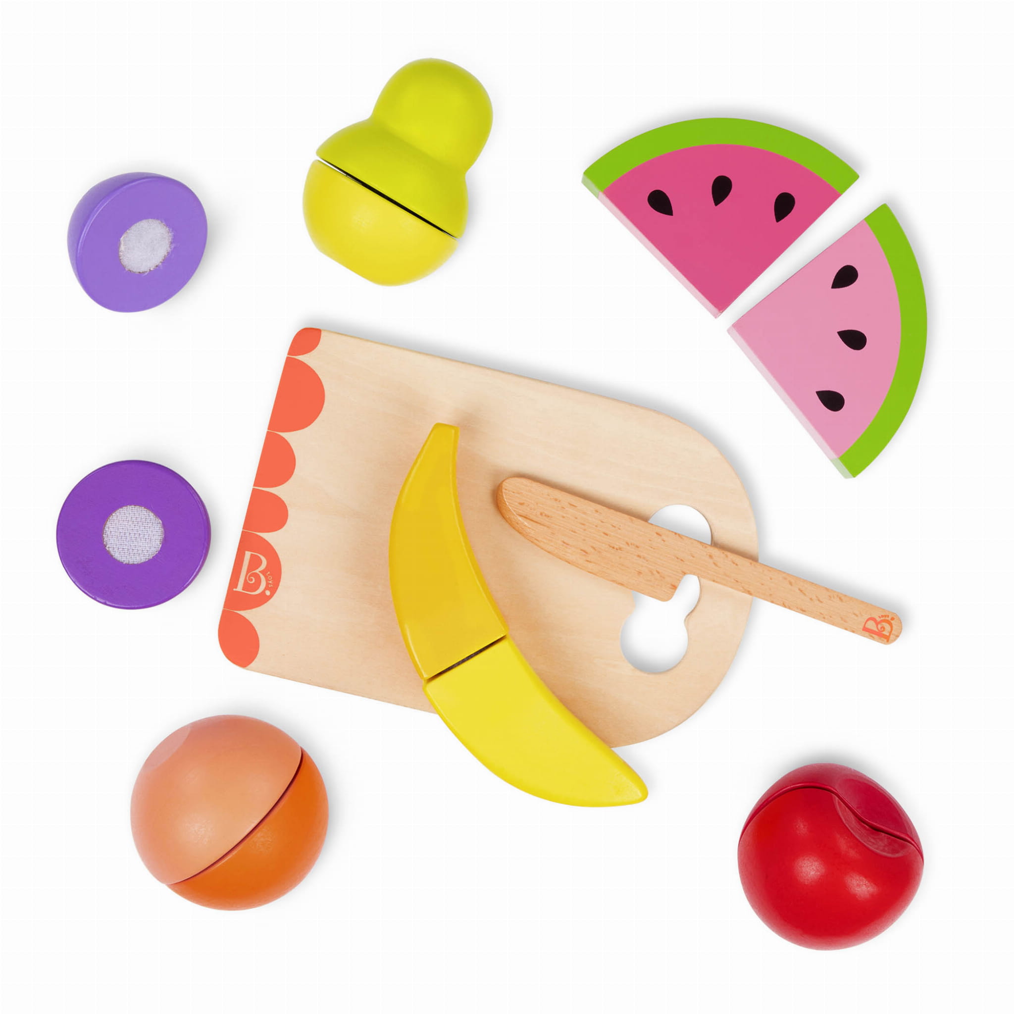 Btoys Chop ‘n’ Play Drewniane owoce do krojenia 1+