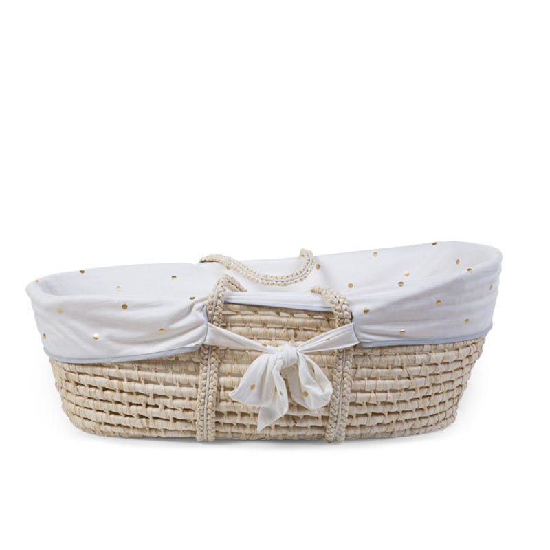 Childhome Pokrowiec do kosza Mojżesza Jersey Gold Dots