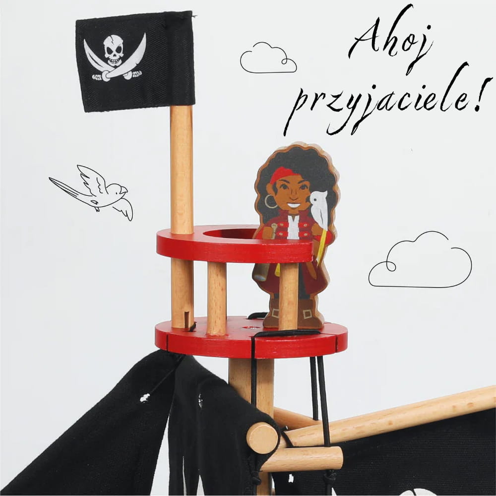 Le Toy Van Drewniany statek piracki Barbarossa FSC 3+