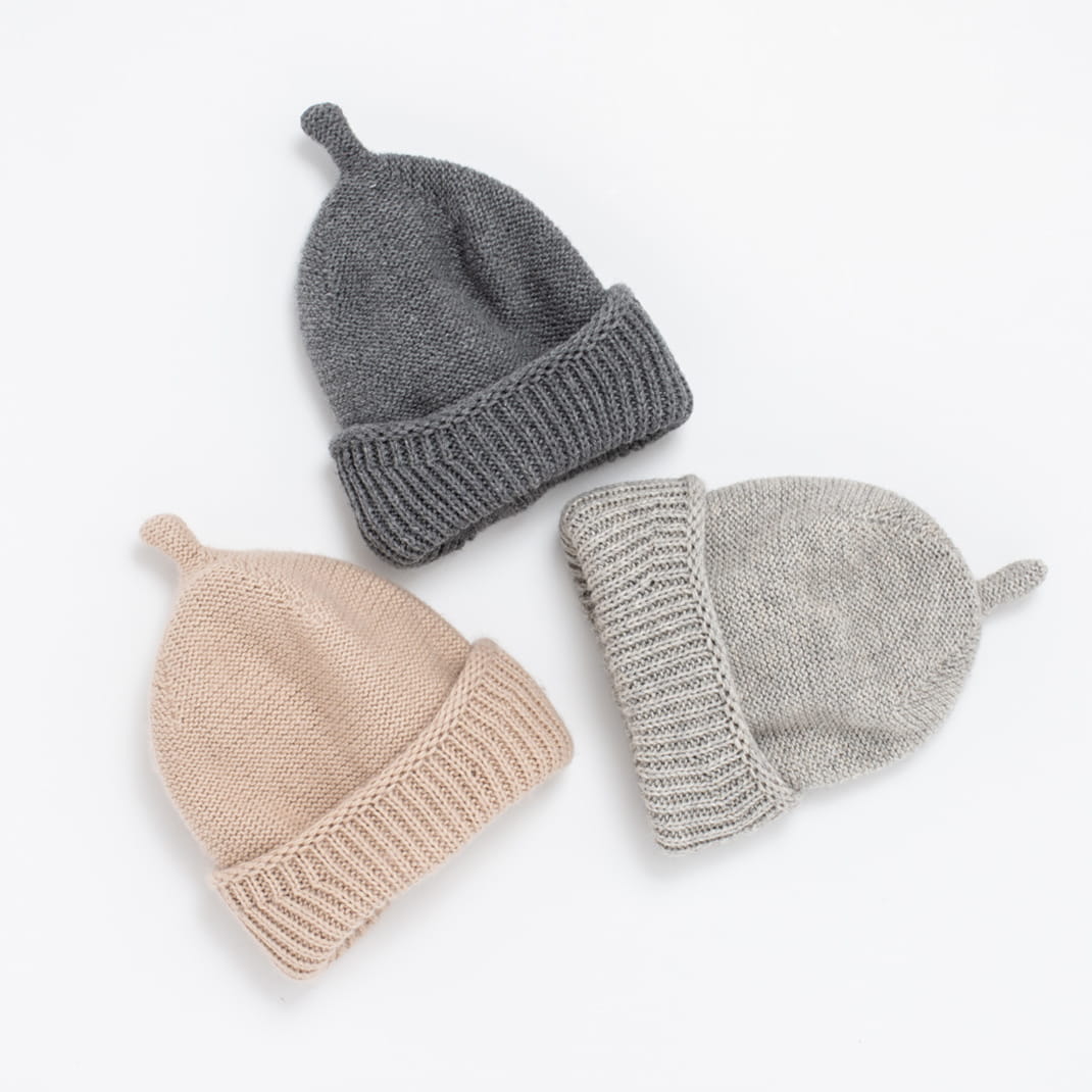 Czapeczka Aspen grafitowy melanż 0-12 m | Bawełna Organic
