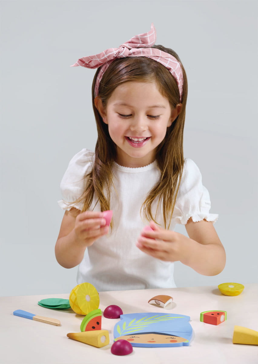 Tender Leaf Toys Deska z Owocami Tropikalnymi 12el 3+