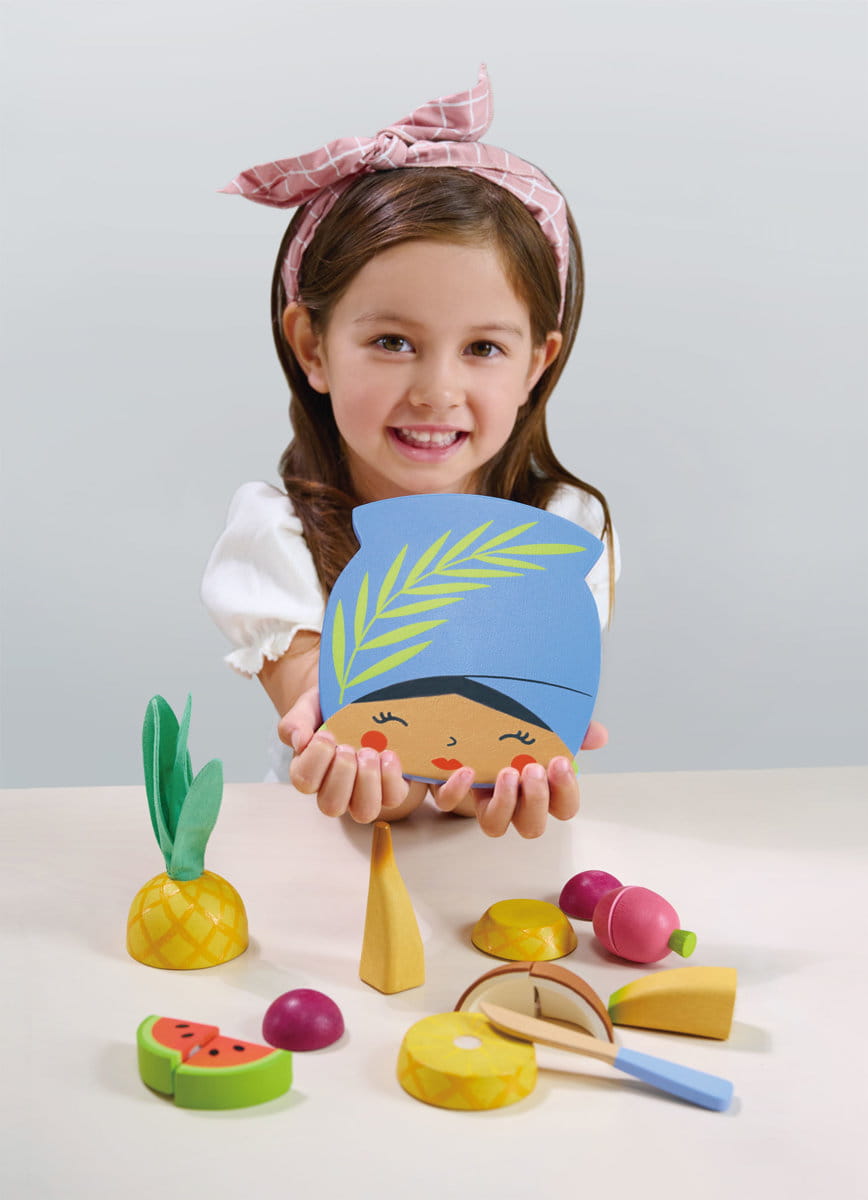 Tender Leaf Toys Deska z Owocami Tropikalnymi 12el 3+