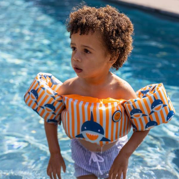 The Swim Essentials, piankowy pas z rękawkami do nauki pływania 2-6 lat Sharks