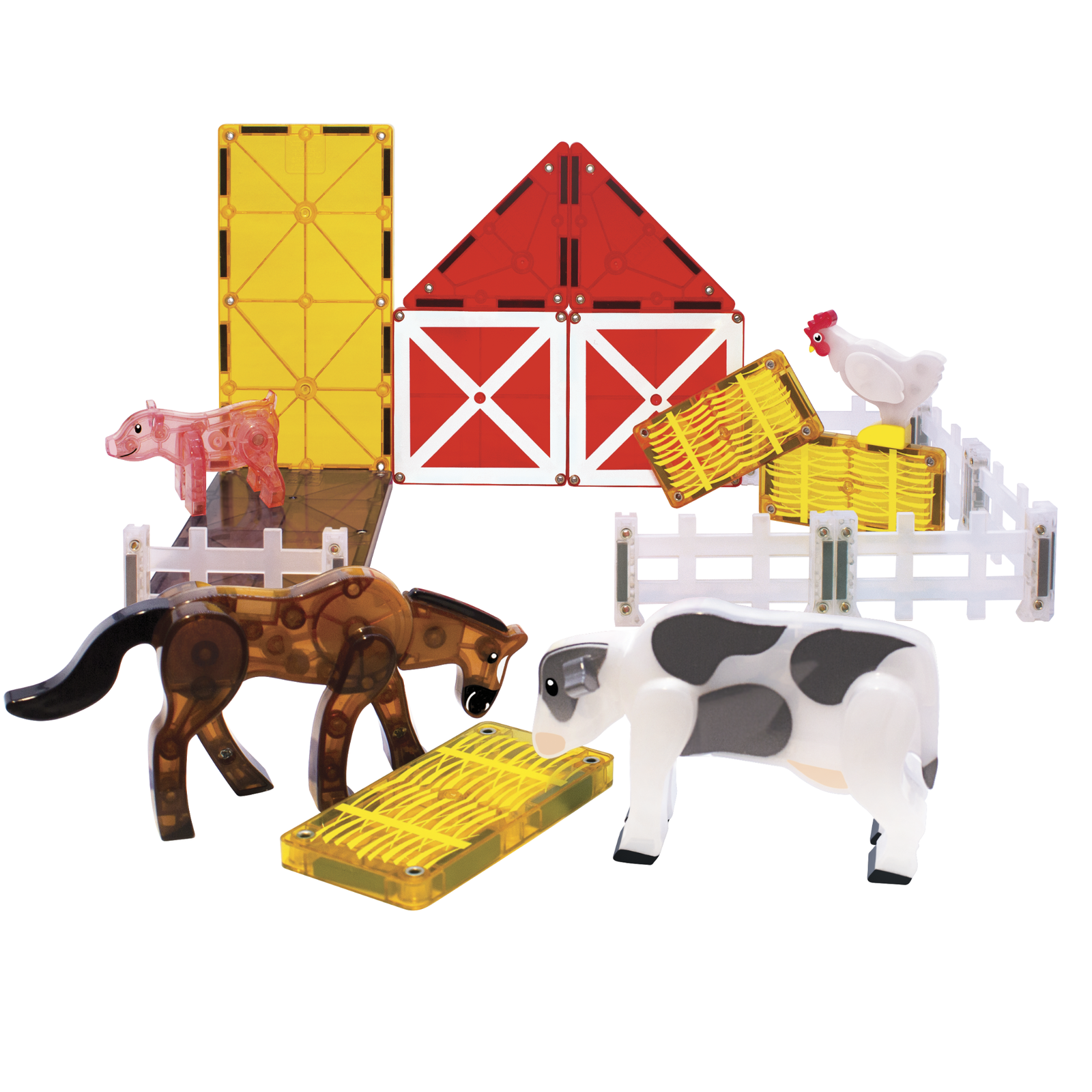 Magna Tiles Klocki Magnetyczne Zwierzęta z Farmy 25el 3+