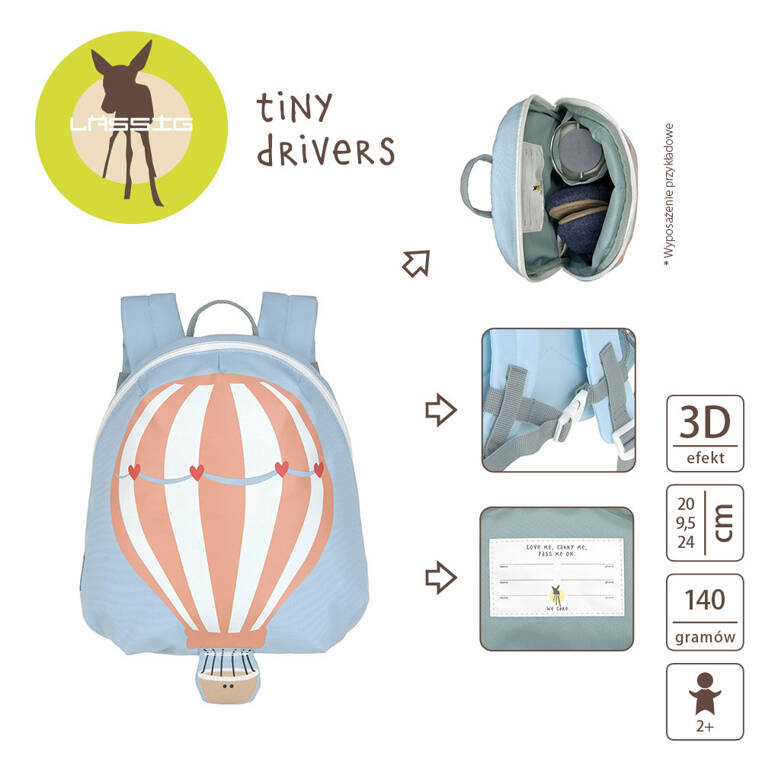 Plecaczek LASSIG Tiny Drivers Balon 2+
