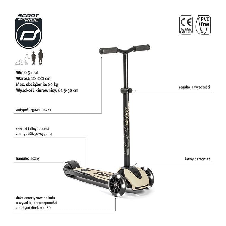 Scoot & Ride Hulajnoga Highwaykick 5 LED Ash 5+ LED