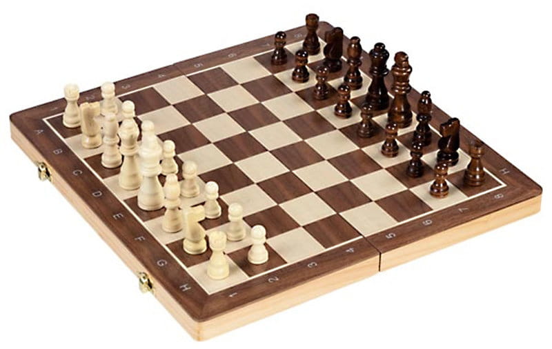 Goki Gra magnetyczna 2w1 Szachy i Warcaby drewniane 7+