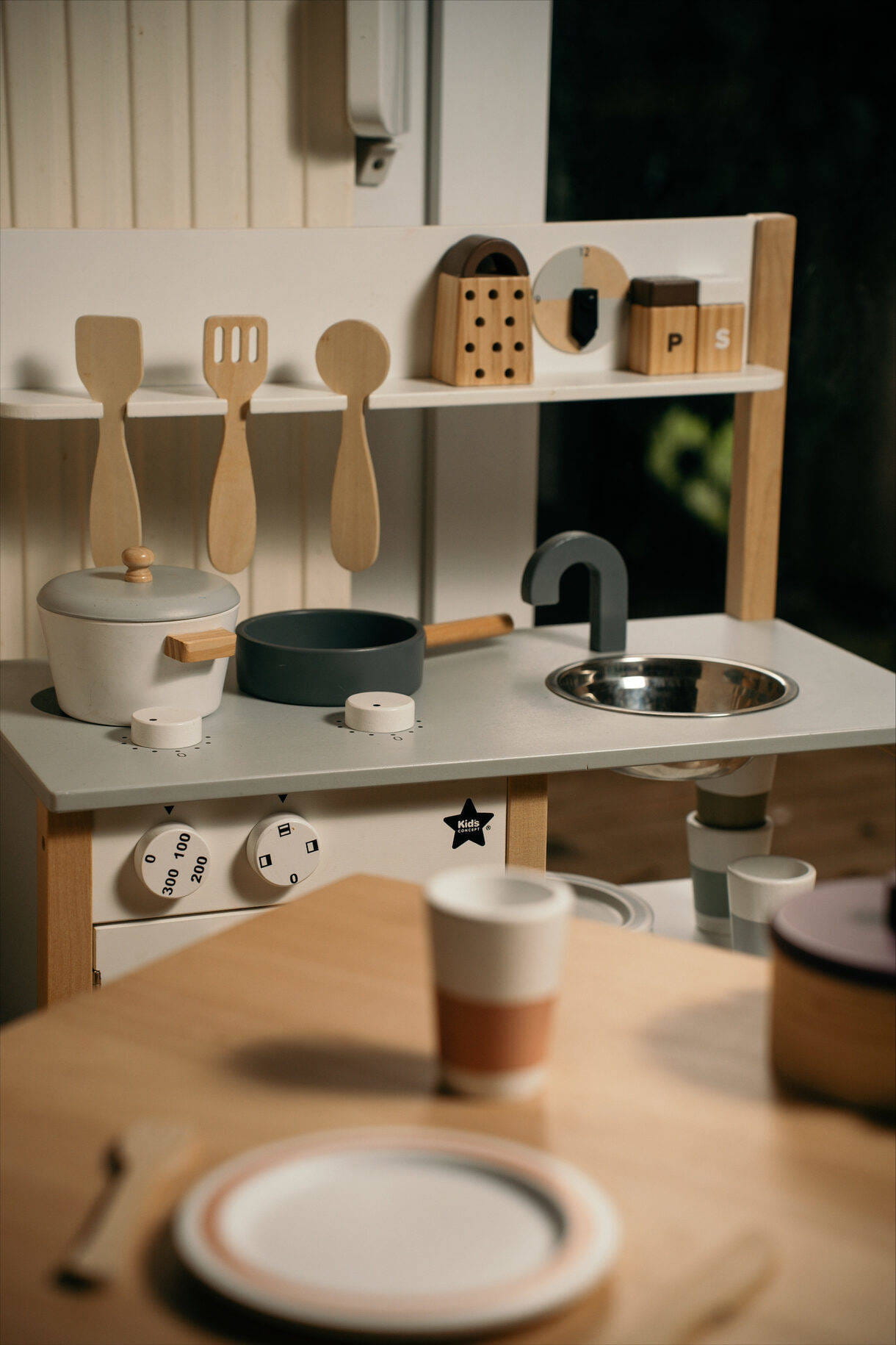 Kid's Concept Kuchnia Dziecięca KID'S HUB Natural White Drewniana 3+