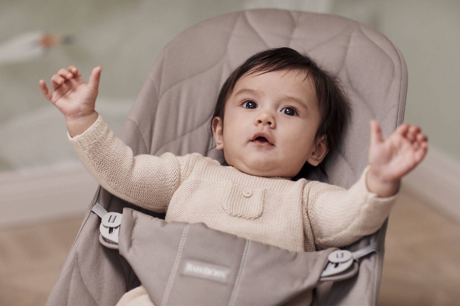 BabyBjorn Leżaczek Bliss Woven Piaskowoszary