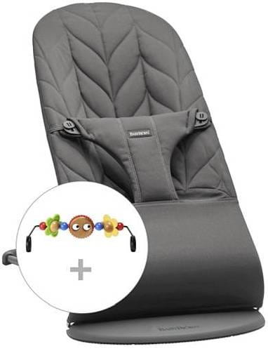 BabyBjorn Leżaczek Bliss Woven Antracyt + Zabawka