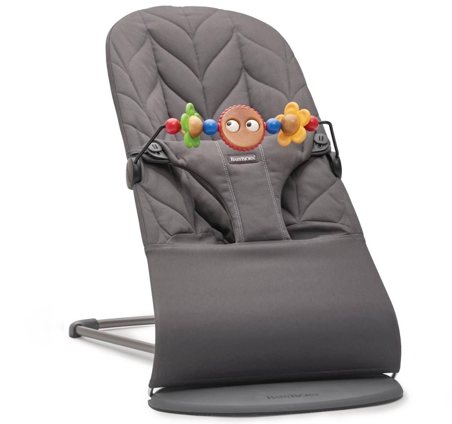 BabyBjorn Leżaczek Bliss Woven Antracyt + Zabawka