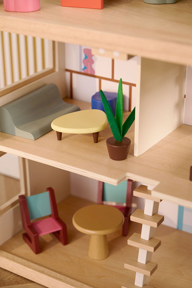 Kid's Concept Domek dla Lalek AIDEN Drewniany 3 Piętra 