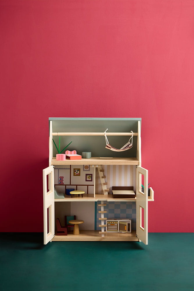 Kid's Concept Domek dla Lalek AIDEN Drewniany 3 Piętra 