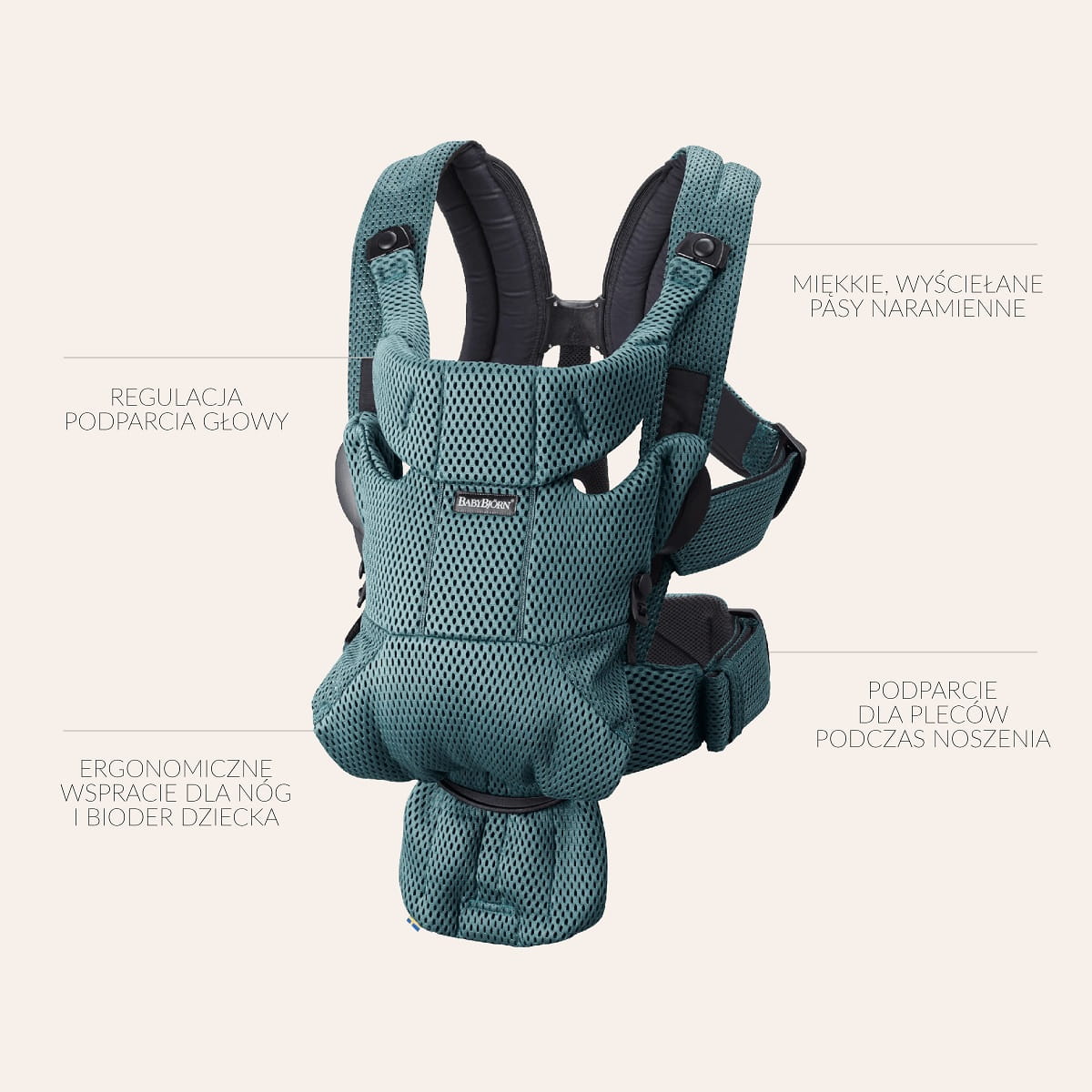 BabyBjorn Nosidełko Move 3D Mesh Granatowe 0–3